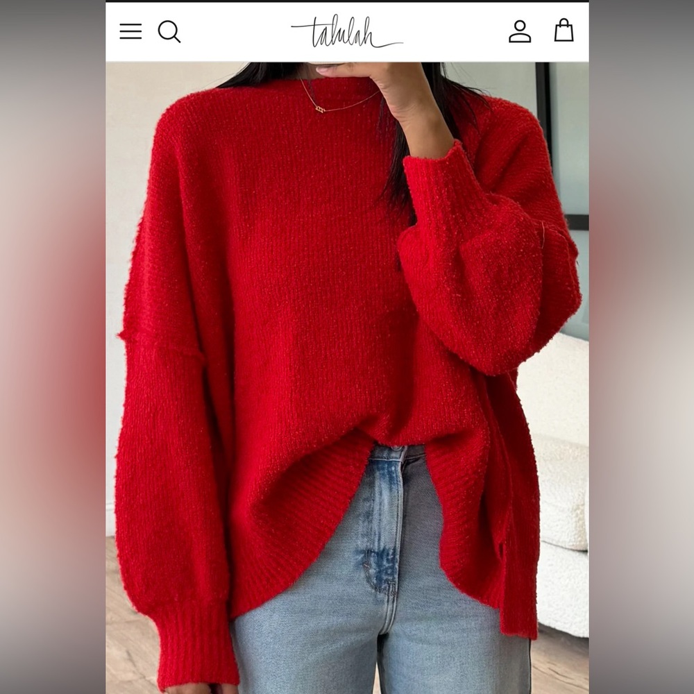 Shop Talulah Lev Textured Sweater in Red NWT